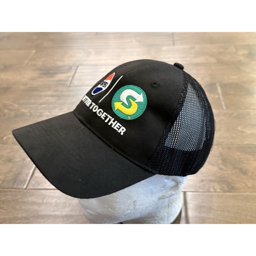 Subway Pepsi Better Together Mens Black Adjustable SnapBack Hat Baseball Cap - Picture 4 of 8